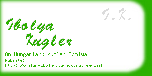 ibolya kugler business card
